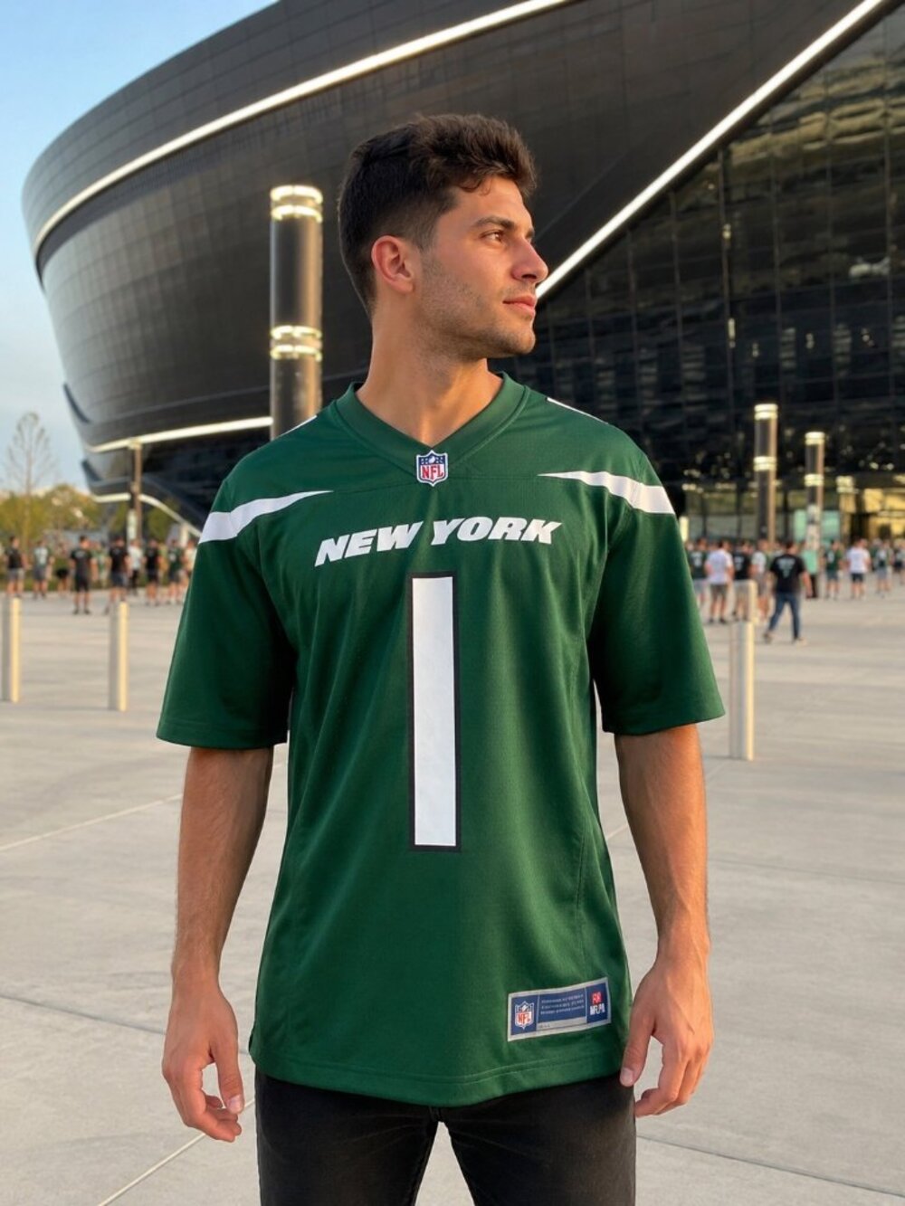 NFL Fanatics New York Jets Green Gardner #1 Jersey Mens Size M NWT